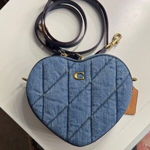 Coach Blue Heart-Shaped Crossbody Bag